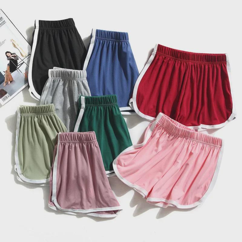 Women's Summer 2024 Casual Korean-Style Yoga Beach Shorts - Three-Quarter Length, Candy Color