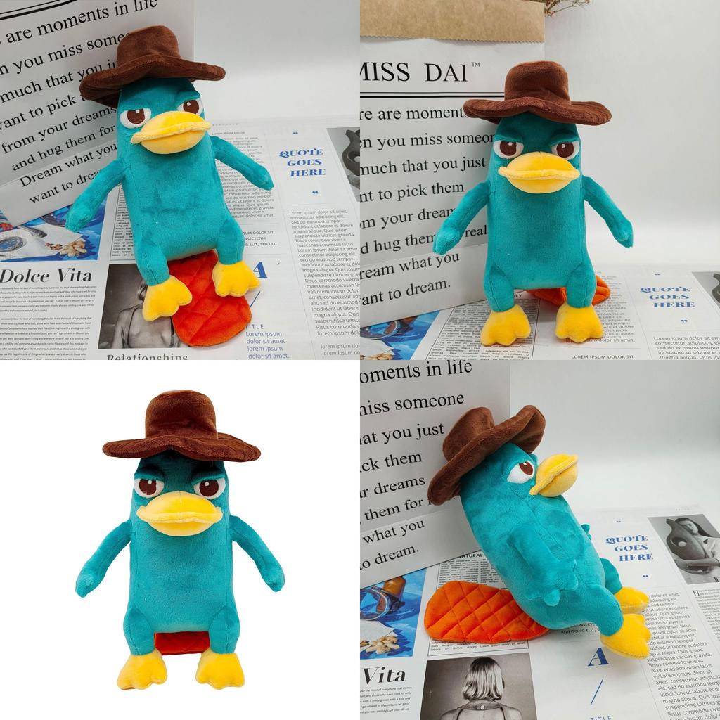 9.8in Perry das Schnabeltier Plüschpuppe Weiches Stofftier Spielzeug Kinder Weihnachtsgeschenk