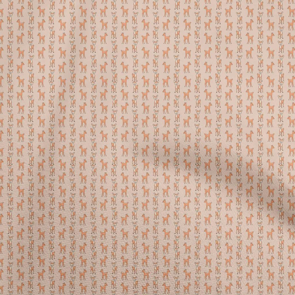 oneOone Cotton Flex Gamboge Yellow Fabric Animal  Fabric For Sewing Printed Craft Fabric By The Yard 40 Inch
