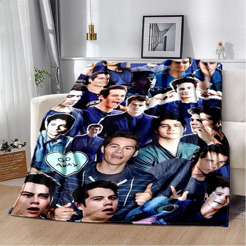 3D Dylan O’Brien DOB Actor Soft Plush Blanket,Flannel Blanket Throw Blanket for Living Room Bedroom Bed Sofa Picnic Cover Gift