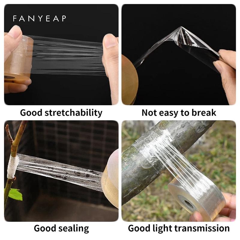Grafting Tape For Fruit Trees Floral Grafting Tools Garden Plant Nursery Tape Pe Stretchable Self Adhesive Clear Floristry Film