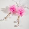 Große Stoffblumen-Ohrringe Boho Faux-Perlen Hänge-Ohrringe Lange Strass-Quasten-Ohrringe für Feiertage Urlaubs-Partys Strand