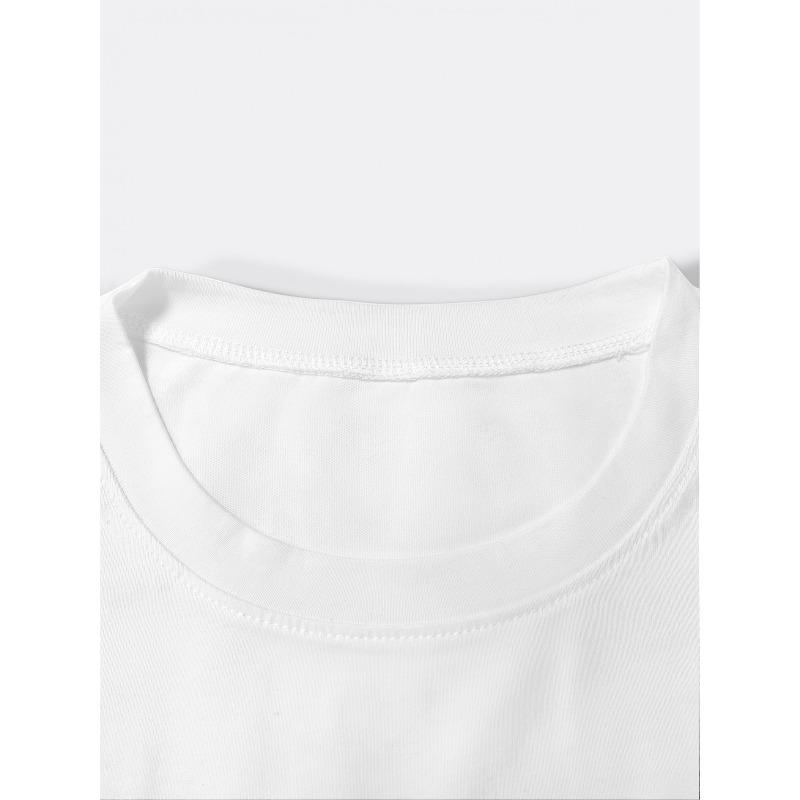 European Size Streetwear Ace of Spades And Dice Print Men'S Crew Neck T-Shirt, Breathable Round Neck Casual Top, Regular Fit for Gym, Office