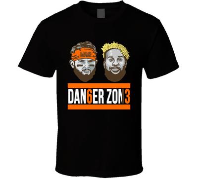 Gefahrenzone Odell Beckham Baker Mayfield Cleveland Browns Fußball T-Shirt