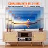 Rattan TV Stand for 65" TV Boho TV Stand with Build-in Socket Oak