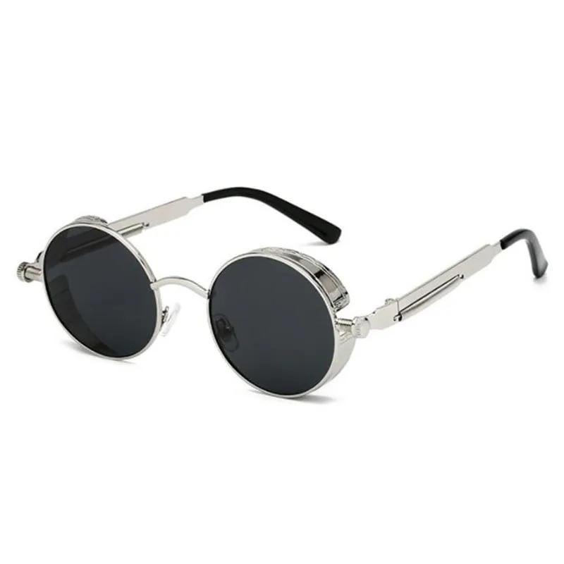 Gold Metal Sunglasses Gothic Steampunk Vintage Shield Eyewear Shades Prescription Sun Glasses 0 -0.5 -1.0 -2.0 To -5.0
