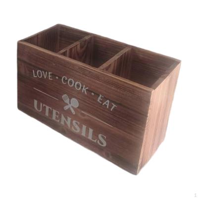 Cooking Tools Organizer, Wood Pens Pencils Holder Cup, Practical Storage Box, Kitchen Utensil