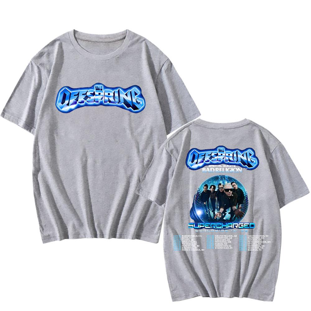 The Offspring SUPERCHARGE Worldwide in 2026 Tour Tshirts Cotton Short Sleeve Casual T-shirt Graphic Printing Clothing
