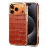 Denior Genuine Leather Crocodile Pattern Case for Apple iPhone 17ProMax 16.
