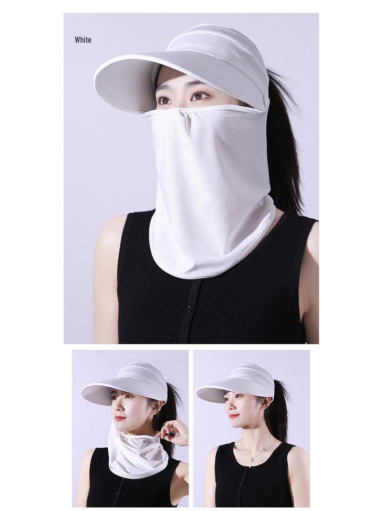 Dam Sommarcykel Solhatt med Ansiktsskydd och UV-skydd