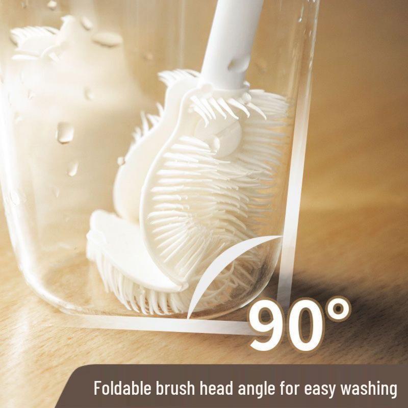 

Silicone Long-Handle Cup & Bottle Cleaning Brush Long Handle Silicone Bristle Cup Brush [OPP Bag] белый