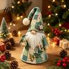 Mehrstöckige Tablett Sitzende Ornamente Handgefertigtes Patchwork Wichtel-Ornament mit Vogeldekoration Harz- und Stofffigur Niedliche Thanksgiving Einweihungsgeschenke