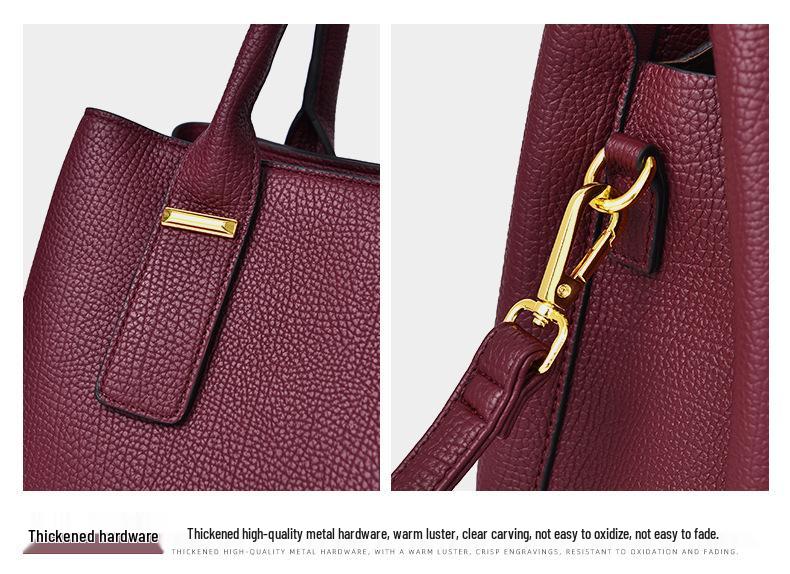 Women's Elegant Dual-Use Handbag: Large Capacity, Light Luxury, Commuter-Friendly