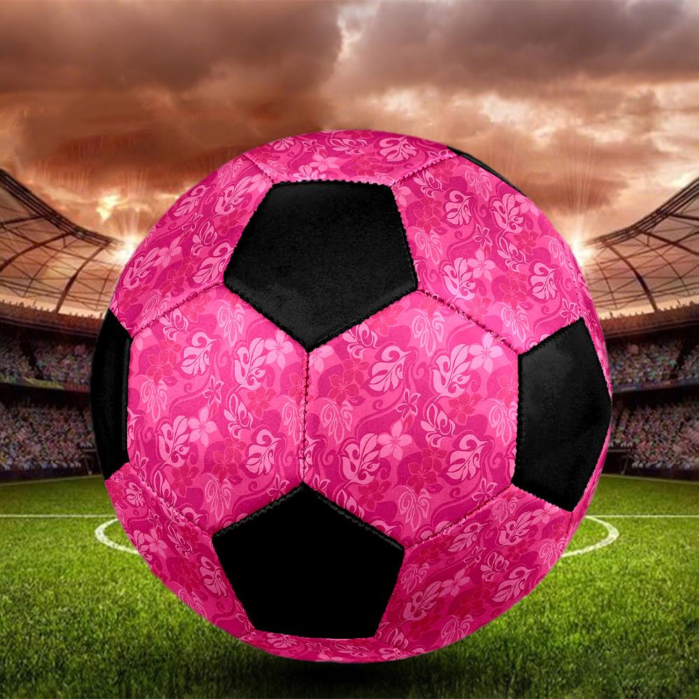 1 PZ Pallone da Calcio Floreale Rosa Taglia 5 Calcio Cucito a Macchina Universale Indoor/Outdoor Collezione Sorpresa n70