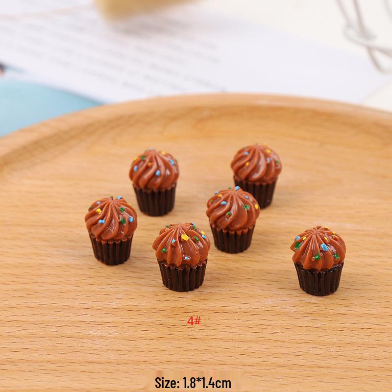3D Paper Cupcake DIY Simulation Food Toy: Decorative Accessories for Phone Cases, Pendants, Hair Clips, and Resin Ornaments