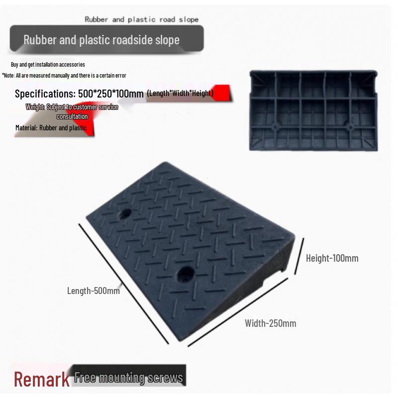 Rubber Curb & Threshold Ramp Mat for Home and Car 