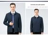 Mulberry Silk Men's Lapel Jacket, 2024 Autumn/Winter Business Casual, Plus Size Outerwear for Middle-Aged Cadre.