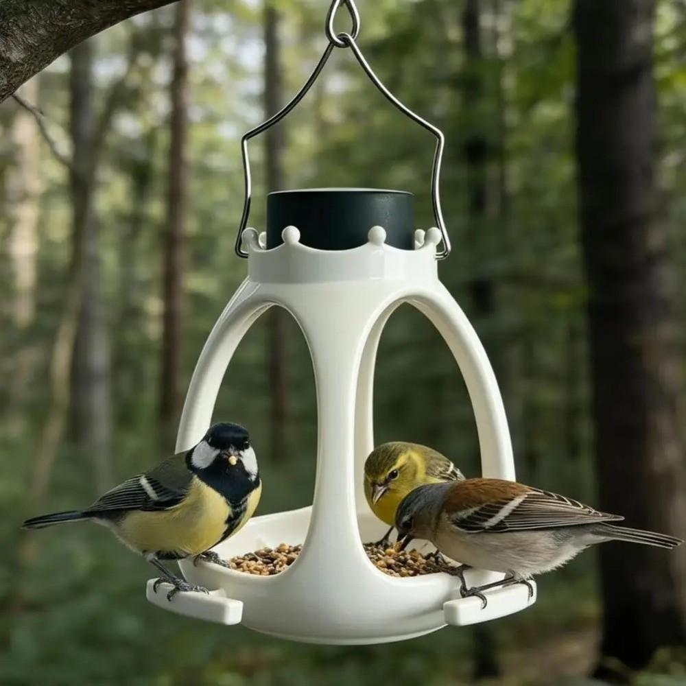 LED Light Solar-powered Bird Feeder Creative Bird Feeding Station Bird Supplies