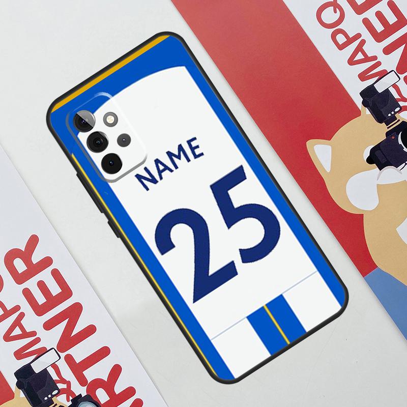 Personalised Football Number Name Case For Samsung Galaxy A52 A42 A32 A22 A12 A51 A71 A14 A24 A34 A54 A13 A23 A33 A53 Coque