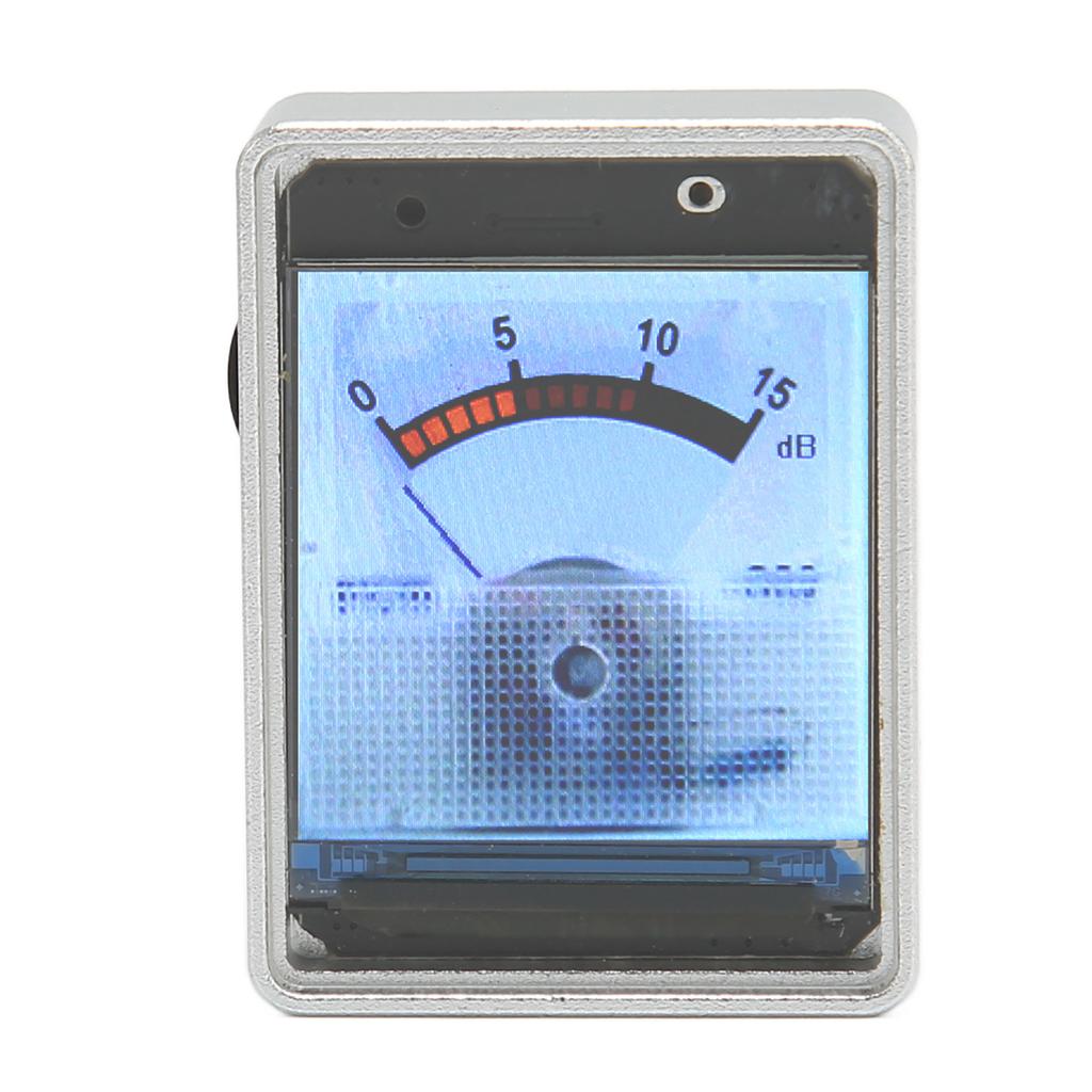 VU Meter Aluminium Alloy Shell 1.3 Inch Display Voice Activated Button Adjustment VU Panel Meter Lev