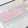 PBT Mechanical Keyboard Keycaps 131Keys Keycaps Candy Bear Theme Colorful MOA Height Heat Sublimated Set