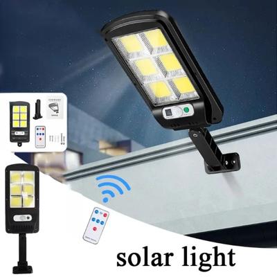 1500mah COB Solar Garden Lights New Motion Sensor Garage Lighting Wall Lamp Remote Control Security Street Stair Light Outdoor