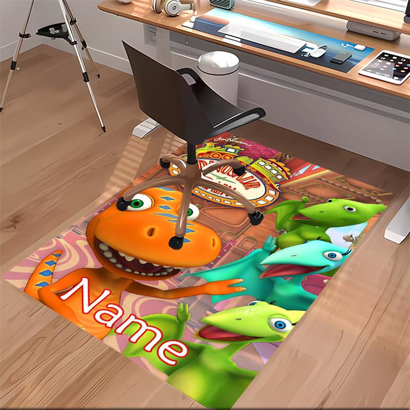 Custom Personalization Dinosaur Train Print Area Rug - Soft, Washable Non-Slip Indoor Mat,Living Room,Home&Office Decorative Rug