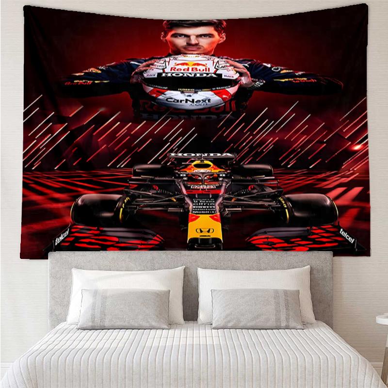 Racing Print Tapestry, Backdrop, Easy Setup, Ideal for Bedroom, Office & Living Room, with Aesthetic Wall Hanging Decor.