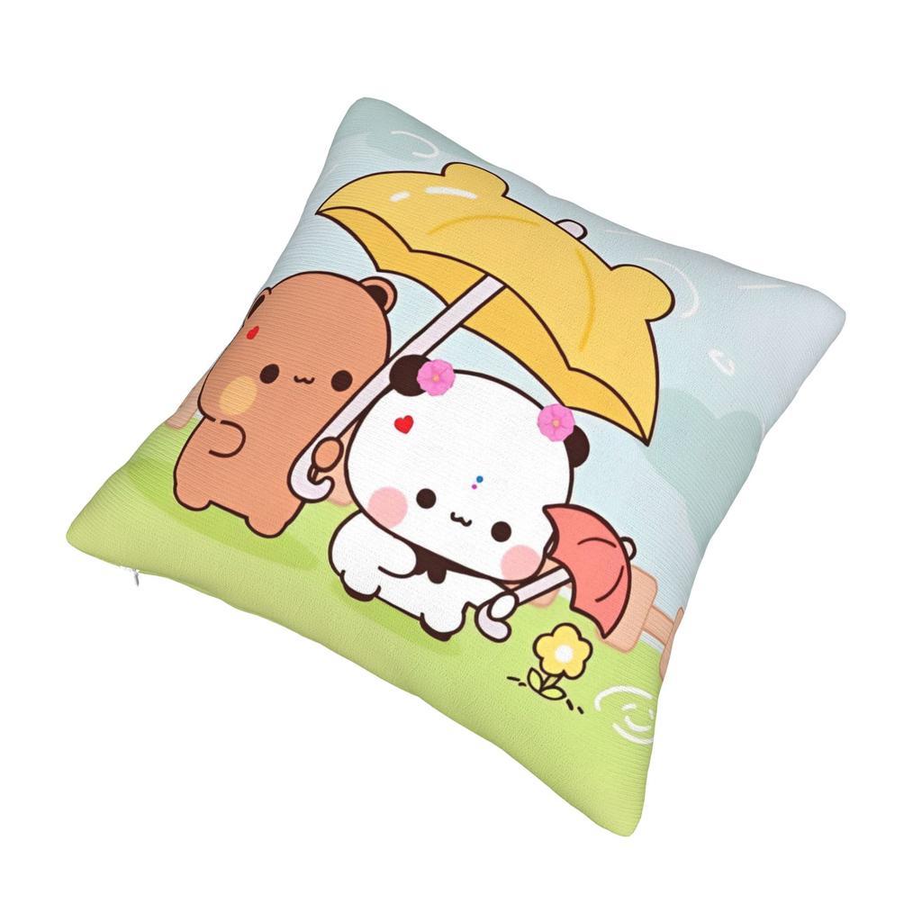 Kawaii Cute Bubu Panda Dudu Pillowcase Double-Sided Printing Cushion Cover Decorations Throw Pillow Case Cover Home 45*45Cm