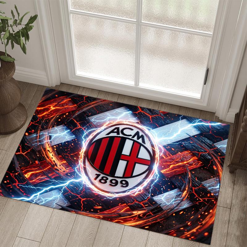 AC Milan Design Crystal Velvet Carpet Cozy Non?Slip Printed Rug For Bedroom Living Room Entrance