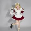 Japanese Anime Cosplay Maid Costume With Lace Ruffle Bubble Sleeves For Halloween And Conventions
