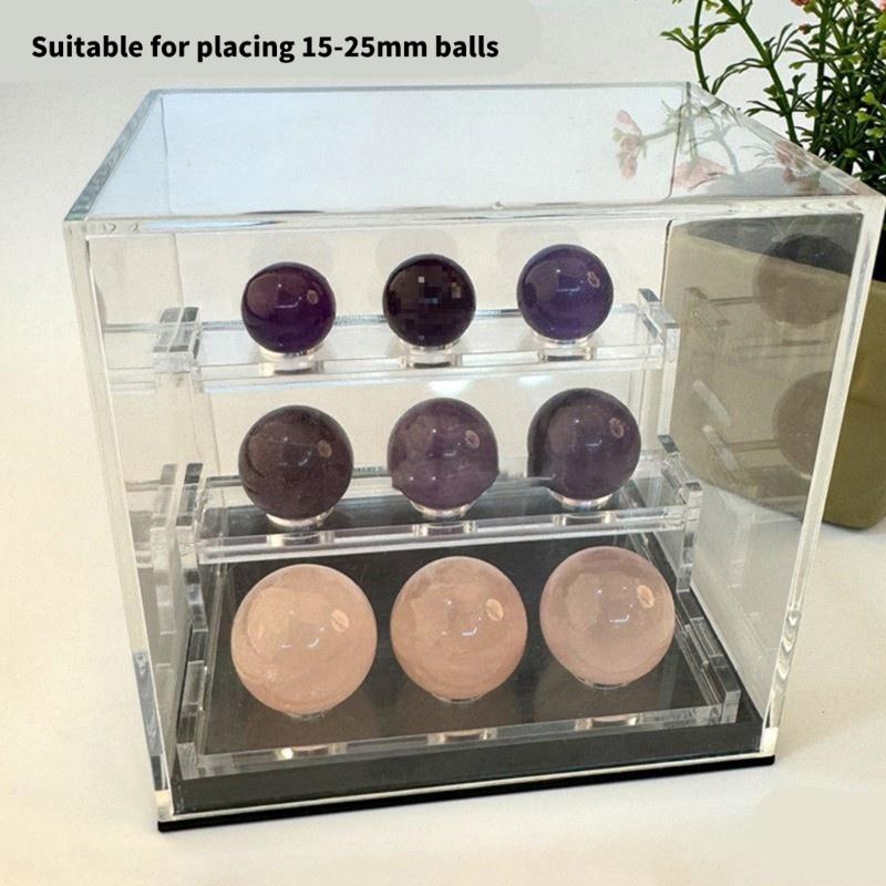 Acrylic Crystal Display Box For Gemstones And Mineral Collection High Transparency Dustproof Designs Storage Box