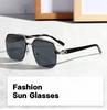 Frameless Sunglasses for Men Personalized Square Small Half Frame Sunglasses Travel Driving UV400 Eyewear  Mujer