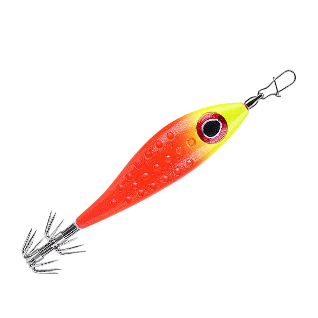 Waterproof LED Double-Layer Luminous Squid Bait Thicken Stainless Steel Squid Jig Hook for Boat/Reef/Night Fishing Accessories