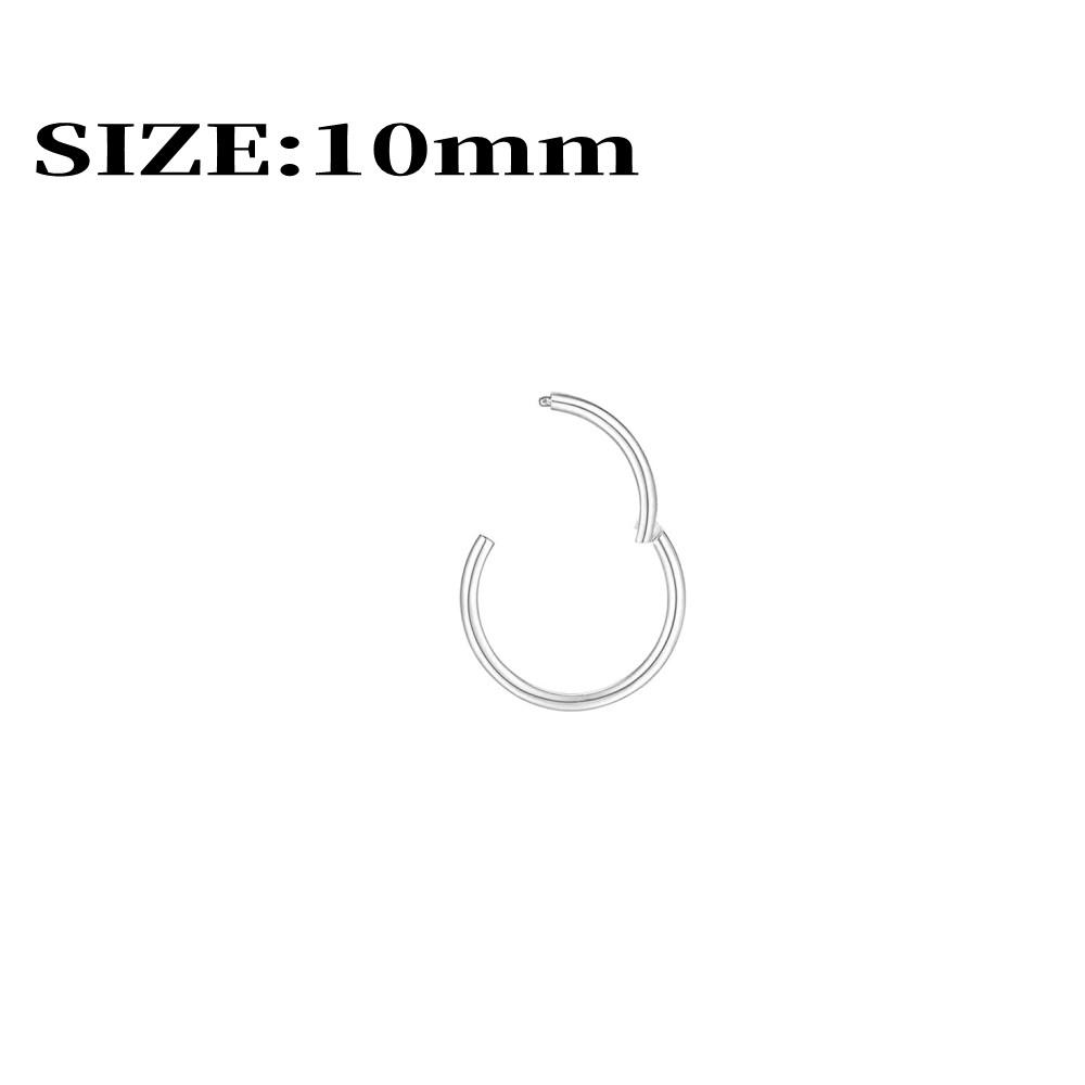 316L Surgical Stainless Steel Nose Hoops Hinged Clicker Septum Rings for Nose Cartilage Body Piercing Jewelry