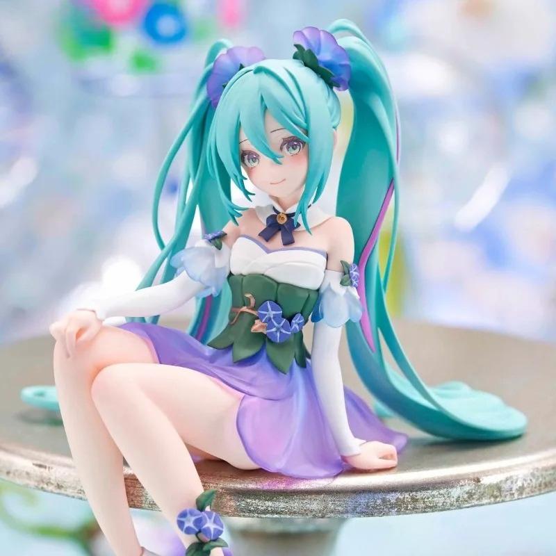 Hatsune Miku Flower Fairy Morning Glory Pressing Instant Noodle Animation Model Handmade Ornament Playthings Girl