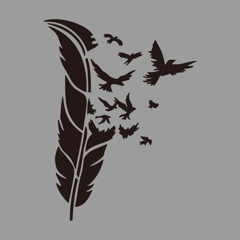 Vivid Feathers Transform Into an Eagle Creative&funny Stickers for Cartoon Fans&lover,high Quality for Car Trucks Motorcycles
