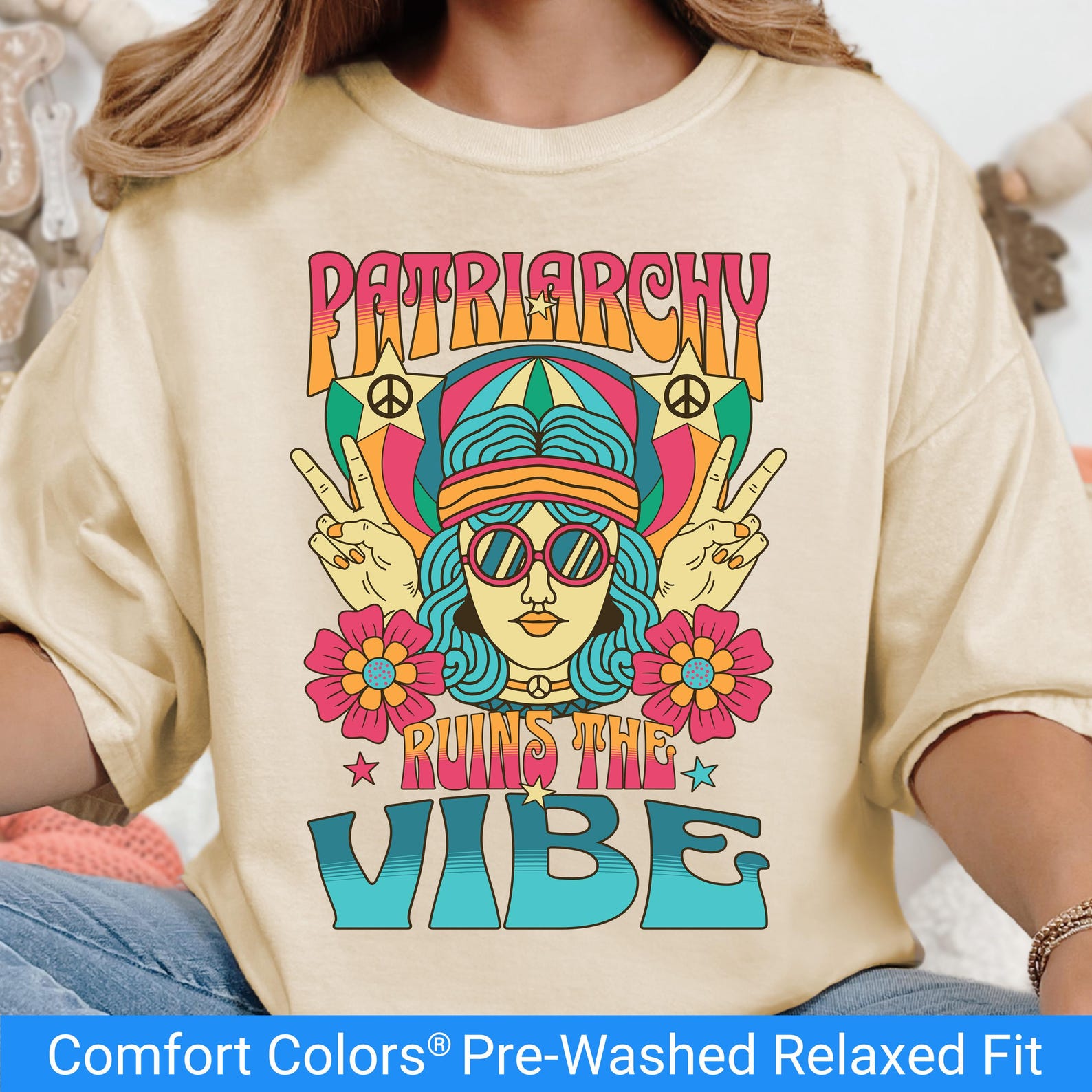 Patriarchy Ruins The Vibe Shirt, Comfort Colors Feminist Graphic Tee, Retro Protest Tshirt, Funny Feminist Friends Gift, Womens Rights Tee XL