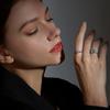 Irregular Textured Trendy Moonlight Zirconia Ring For Women In Elegant Minimalist Style
