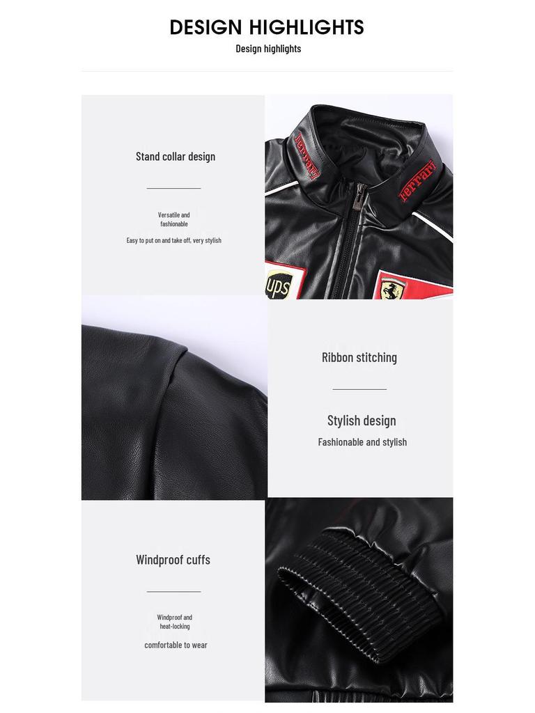 2025 Men's All-Season Waterproof Leather Motorcycle Jacket - Warm, Touring Gear for Cycling & Winter