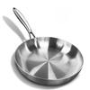 Stainless Steel Frying Pan, Extra-thick 3-layer Construction, Non-stick, Suitable for Chefs, Steaks, and Fried Eggs, Compatible with Induction, Gas,