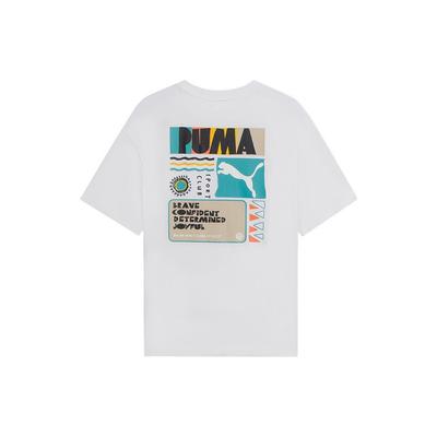 Alphabet Logo Geometric Pattern Print Short Sleeve T-Shirt Men Tops White 536926-02