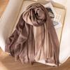 Wool Scarf Women's Border Herringbone Jacquard Wool Silk Scarf Thin High End Air Conditioned Room Shawl