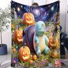 AnimePikachuThemed Soft Flannel Blanket For Office Travel Comfort Leisure Camp Multifunctional Universal Blanket Fan Gift