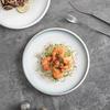 Simple Home Wide Air Round Plate Ceramic Western Plate Vegetable Plate Western Steak Plate Steak Plate Pasta Plate Nordic Style