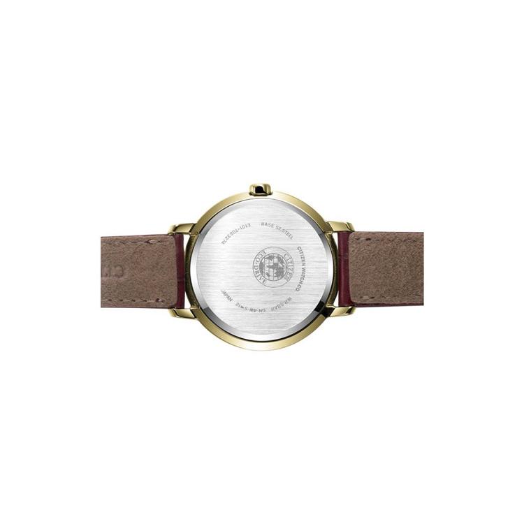 CITIZEN Ecology Drive Collection 50m Water Resistant Quartz Movement Genuine Leather Strap Watch EW2422-12AB