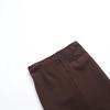 Spicy Girl Autumn 2023 Merlot Knit Slit Culottes: Women's Slimming Fake Two-Piece Elastic Micro Flare Pants
