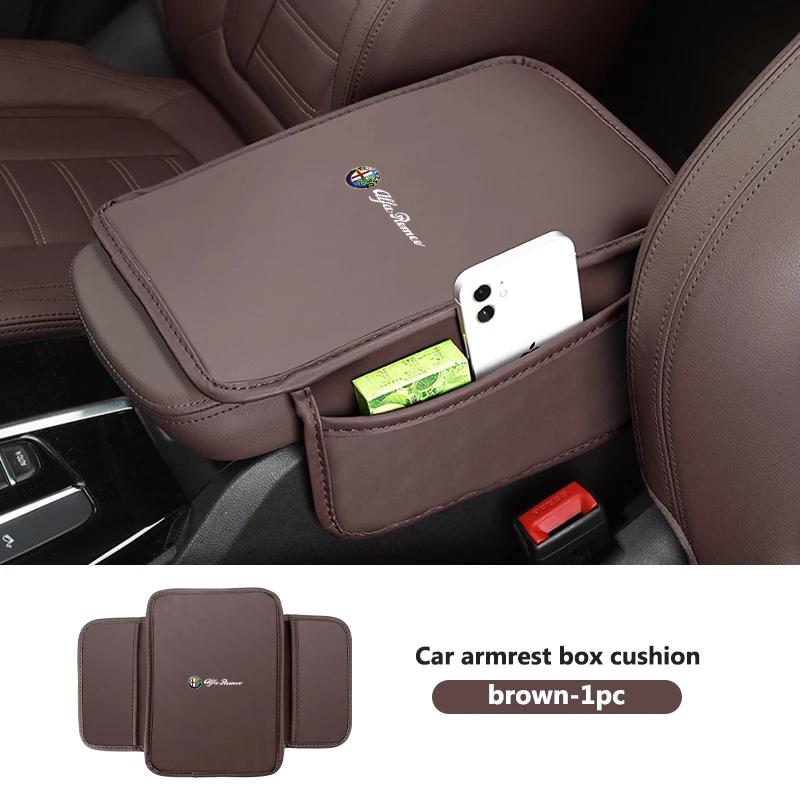 Car Centre Armrest Box Mat Cushion Storage Protector Pad For Alfa Romeo GT Stelvio F1 Brera Volante Tonale Gloria Disco zk3