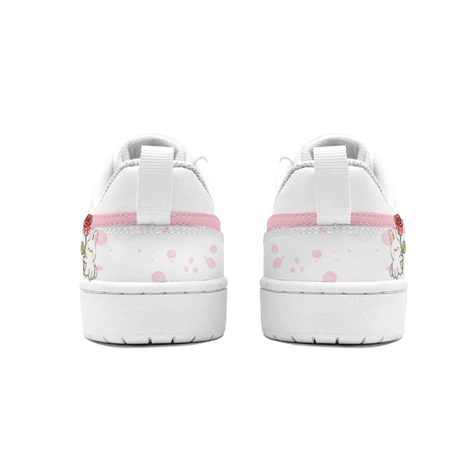 Nike Court Borough Pink Mist Sweet Rabbit Slip Resistant Cushioning Abrasion Resistant Low Top Skateboard Shoes Women's DV5456-106(Team617-)