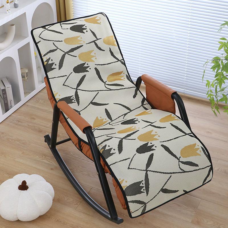 55x150cm Summer Ice Silk Office Lounge Chair Cushion Backrest Cover Comfort Anti Slip Folding Bed Rocking Chair Cushion